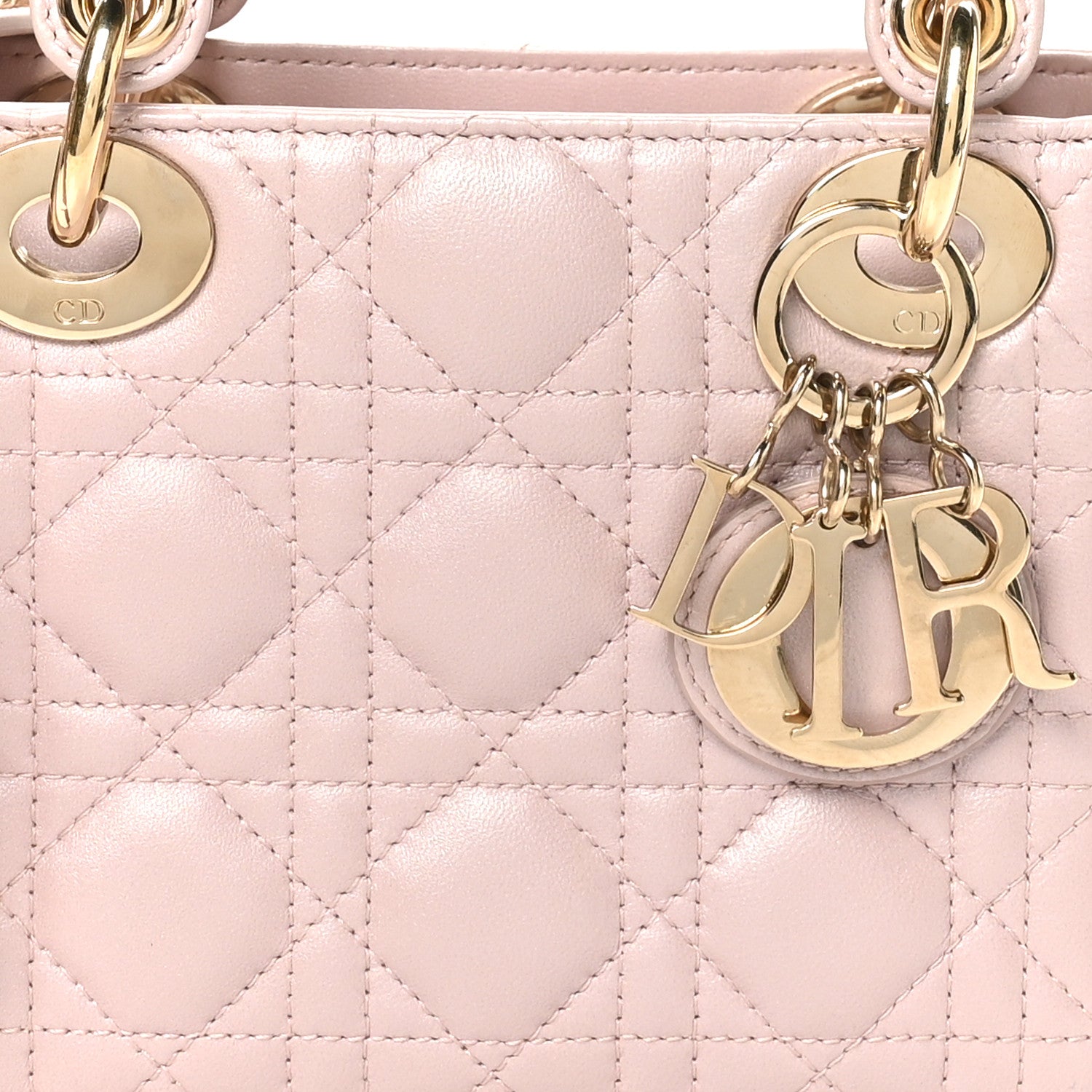 Christian Dior Lambskin Cannage Mini Lady Dior Rose Clair 8 of 11