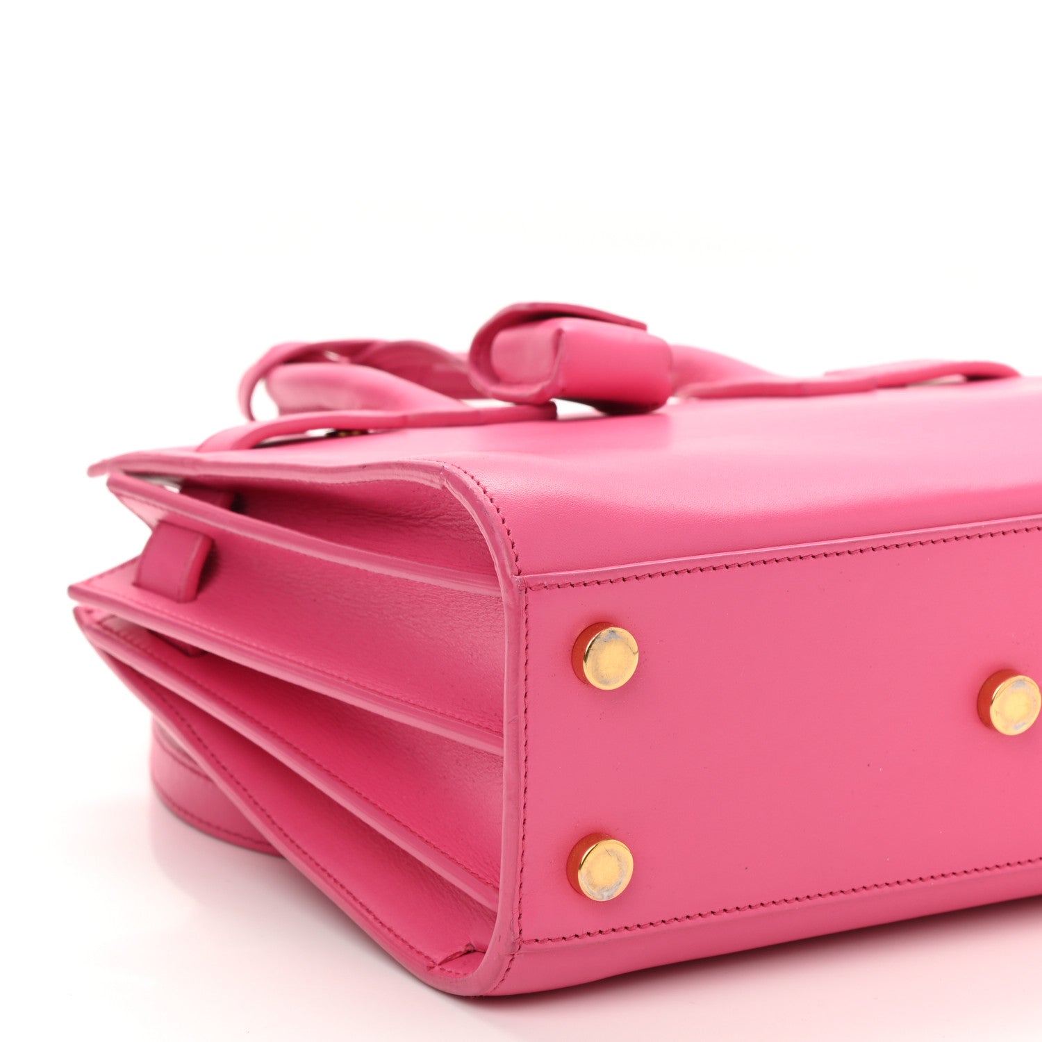 Saint Laurent Calfskin Nano Sac De Jour Lipstick Fuchsia 9 of 11