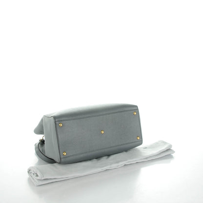 Fendi Vitello Elite Flamingo Regular 2Jours Tote Grigio Grigio Chiaro 4 of 8