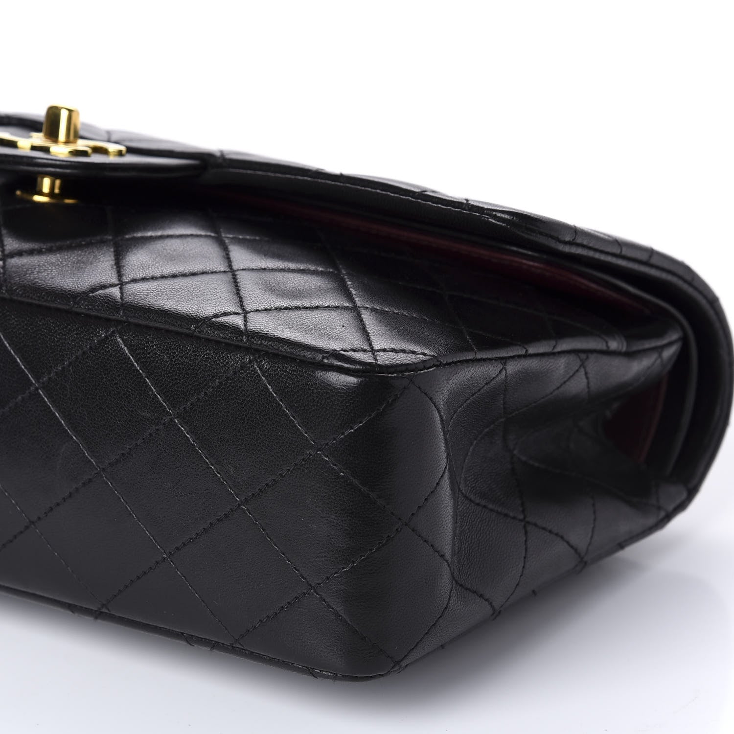 Chanel Lambskin Quilted Medium Double Flap Black 8 of 11