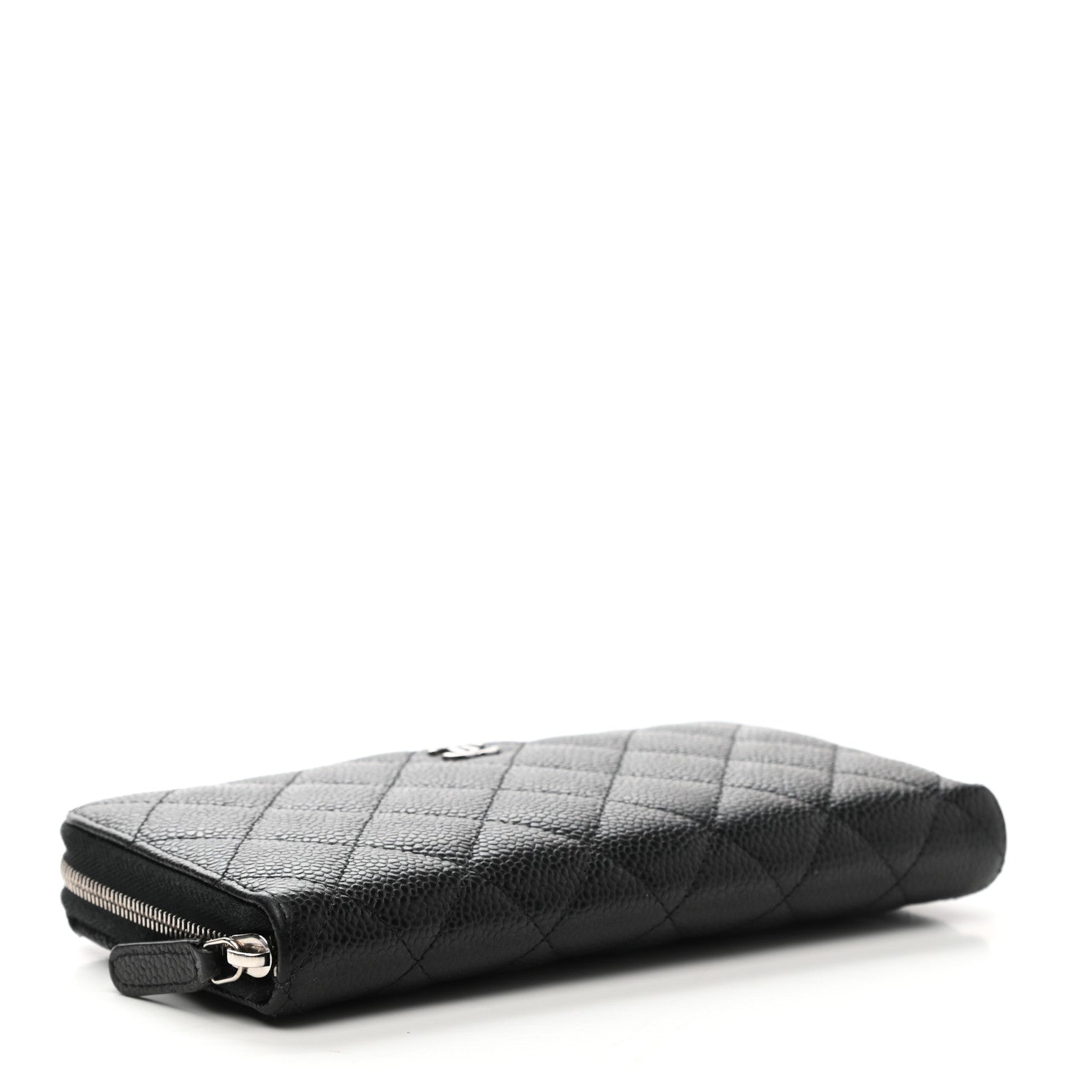 Chanel Caviar Quilted Large Gusset Zip Around Wallet Black 4 of 11