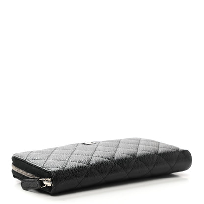 Chanel Caviar Quilted Large Gusset Zip Around Wallet Black 4 of 11