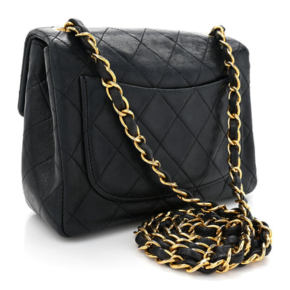 Chanel Lambskin Quilted Mini Square Flap Bag Black 3 of 19