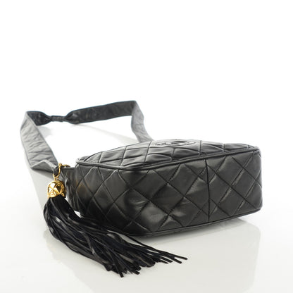 Chanel Lambskin Quilted Tassel Camera Case Black 4 of 8