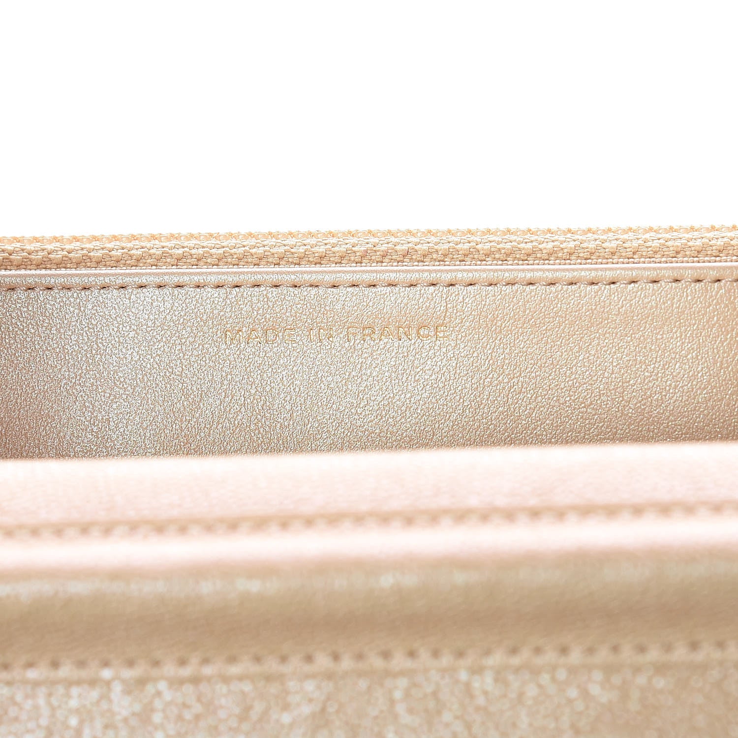 Chanel Iridescent Caviar Quilted Wallet On Chain WOC Beige 9 of 11
