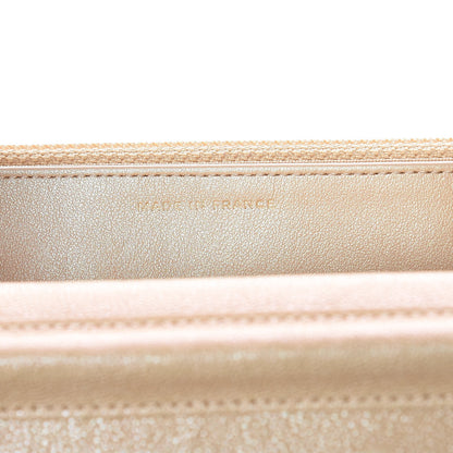 Chanel Iridescent Caviar Quilted Wallet On Chain WOC Beige 9 of 11