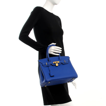 Hermes Togo Birkin 30 Bleu Electrique 2 of 34