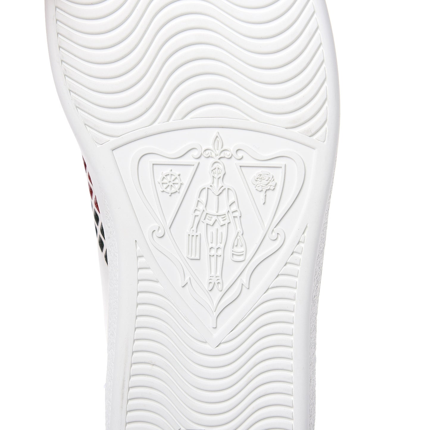 Calfskin Mens Ace Sneakers 10.5 White Green