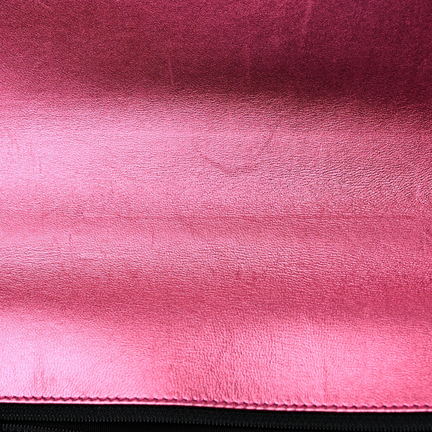 Metallic Patent Quilted New Medium Boy Flap Fuchsia