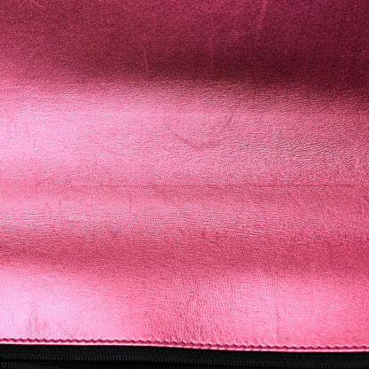 Chanel Metallic Patent Quilted New Medium Boy Flap Fuchsia 17 of 19