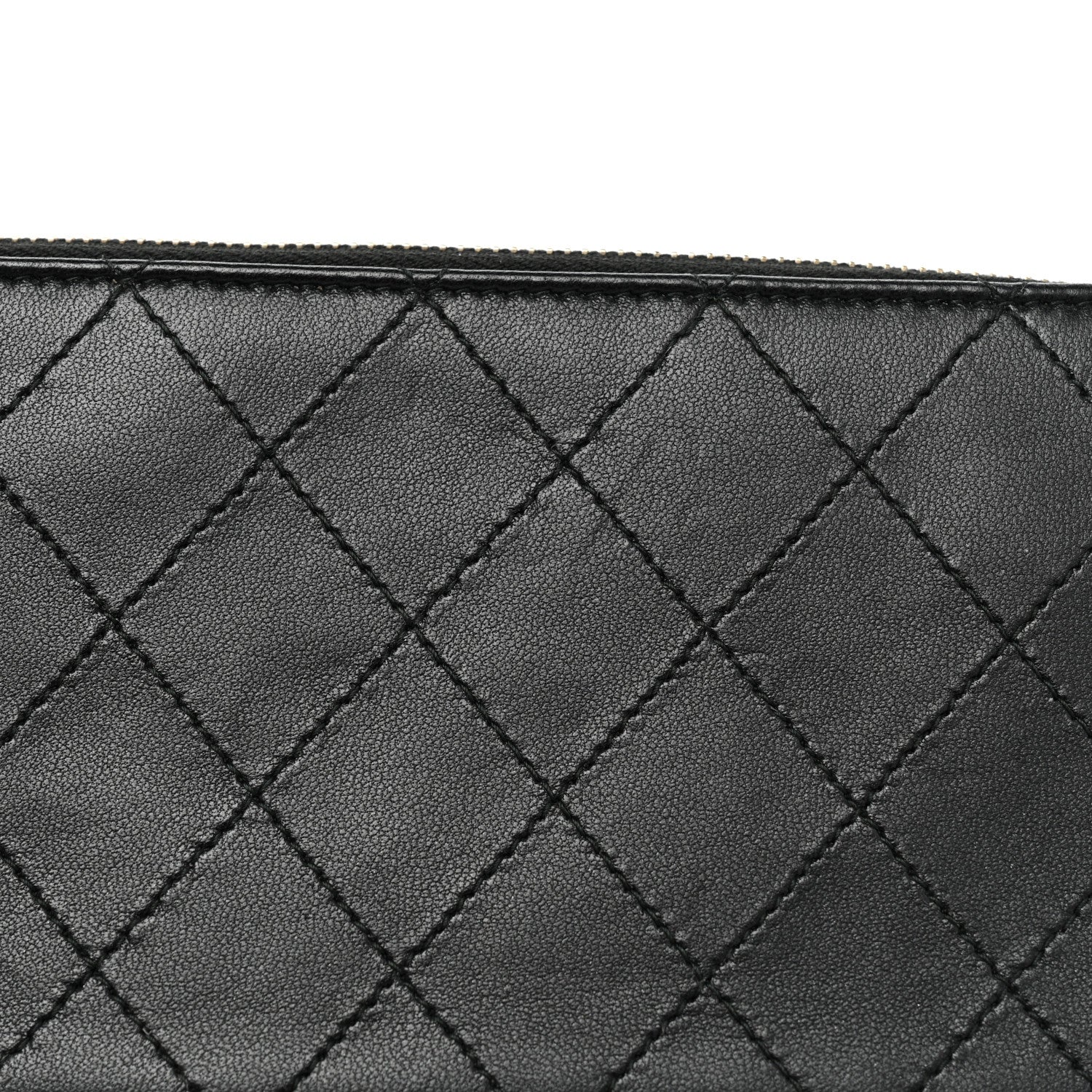 Chanel Goatskin Enamel Quilted Small Clutch With Chain Black 11 of 13