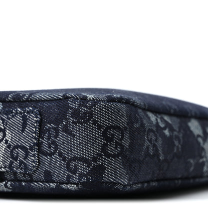 Gucci Denim GG Monogram Camouflage Small Crossbody Bag Blue 9 of 10