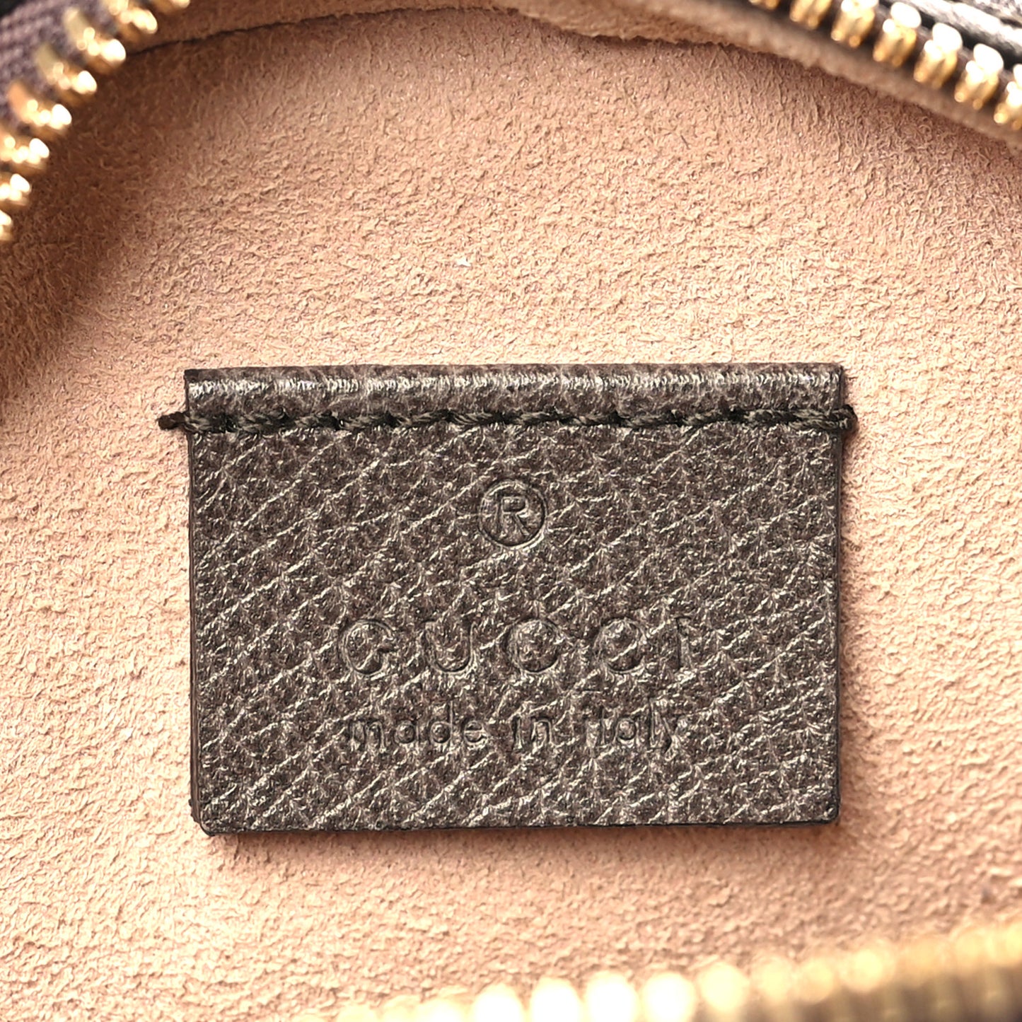 GG Supreme Monogram Web Mini Ophidia Round Shoulder Bag Brown