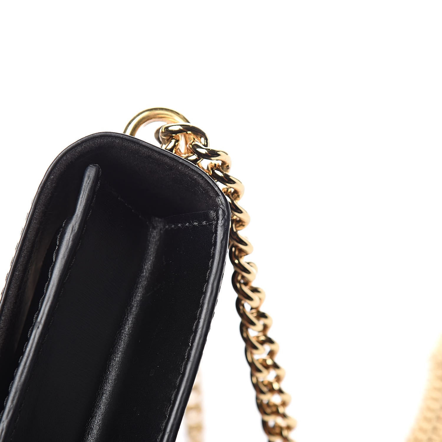 Louis Vuitton Calfskin Chain Louise MM Black 8 of 14