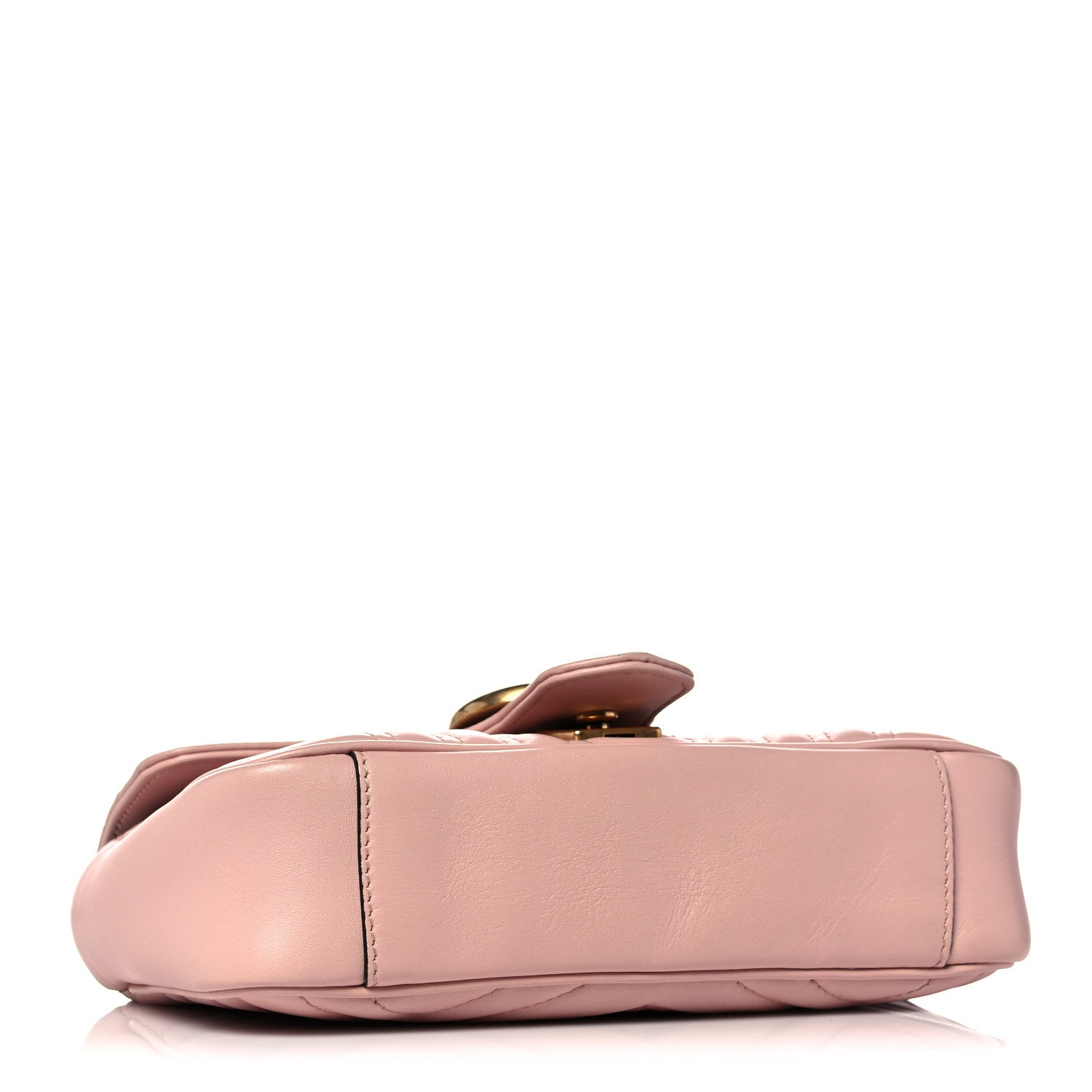 Gucci Calfskin Matelasse Mini GG Marmont Shoulder Bag Perfect Pink 4 of 17