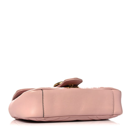 Gucci Calfskin Matelasse Mini GG Marmont Shoulder Bag Perfect Pink 4 of 17