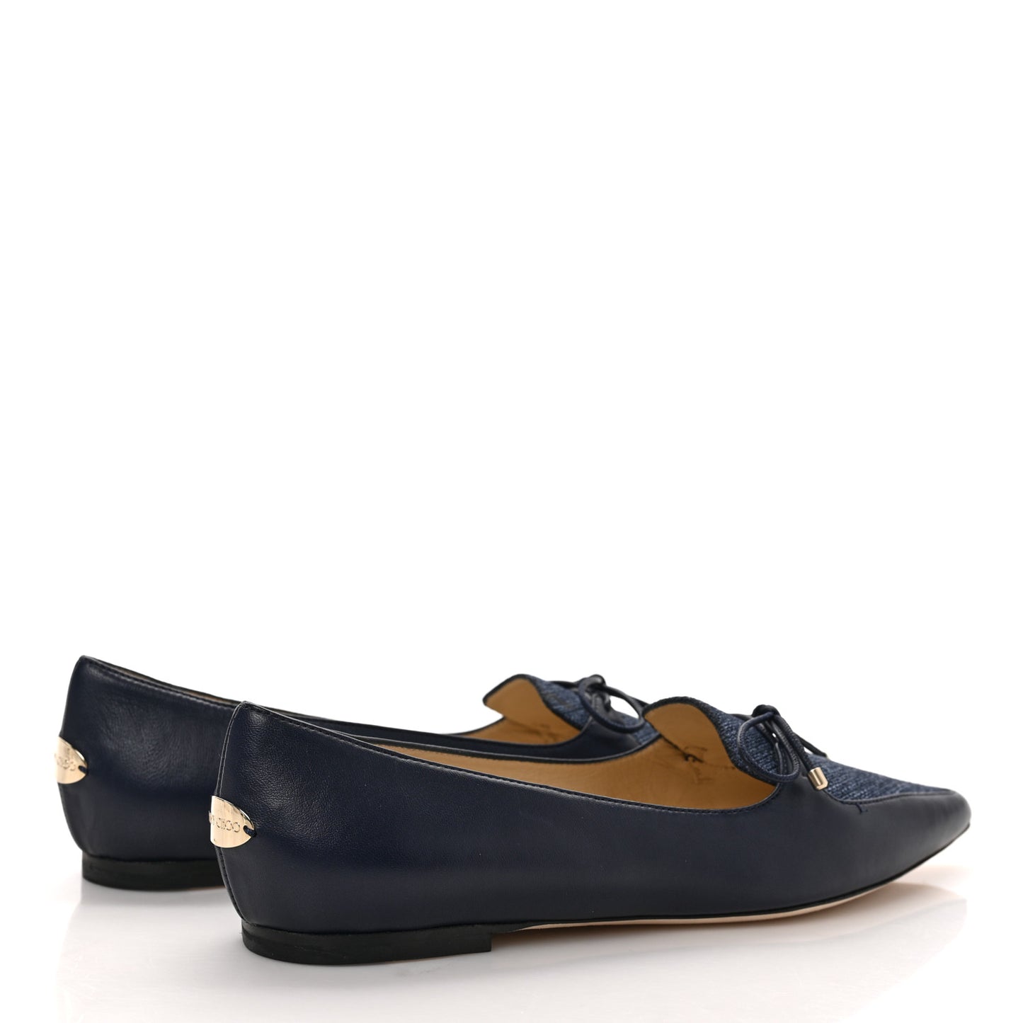 Nappa Pointy Toe Genna Flats 36.5 Blue