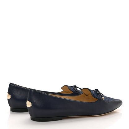 Jimmy Choo Nappa Pointy Toe Genna Flats 36.5 Blue 4 of 7