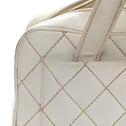 Chanel Calfskin Wild Stitch Top Handle Bag White 13 of 27