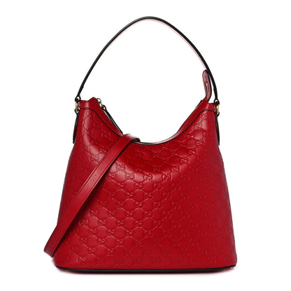 Gucci Guccissima Linea A Hobo Red 1 of 9