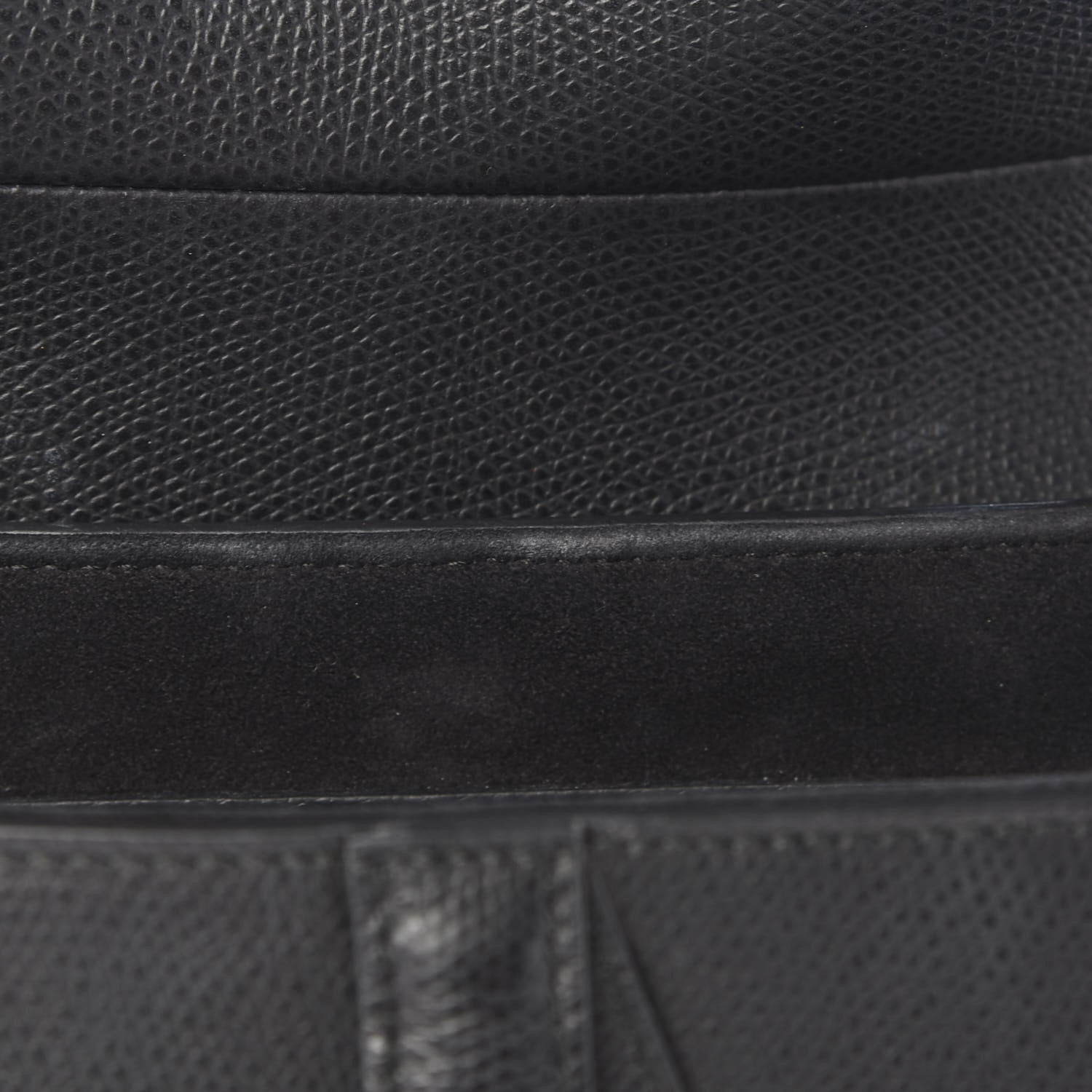 Christian Dior Grained Calfskin Saddle Bag Black 10 of 11