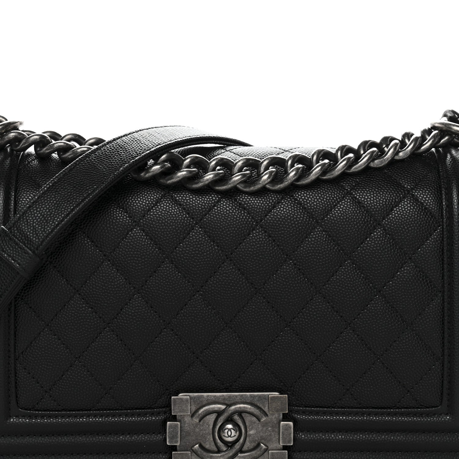 Chanel Caviar Quilted Medium Boy Flap Black 8 of 10