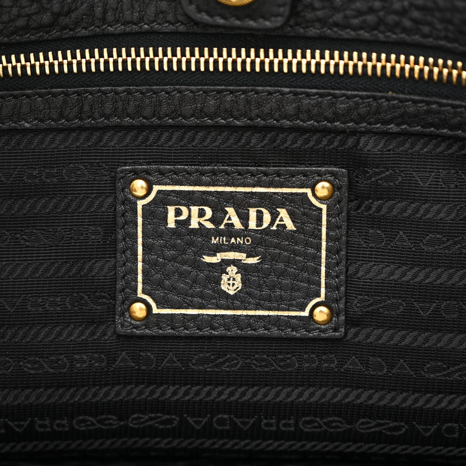 Prada Vitello Daino Tote Black 6 of 12