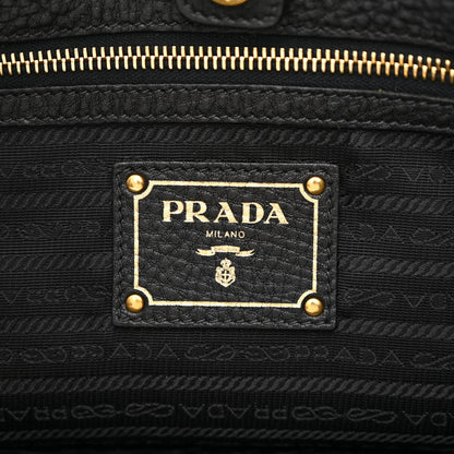 Prada Vitello Daino Tote Black 6 of 12