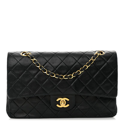 Chanel Lambskin Quilted Medium Double Flap Black 1 of 14