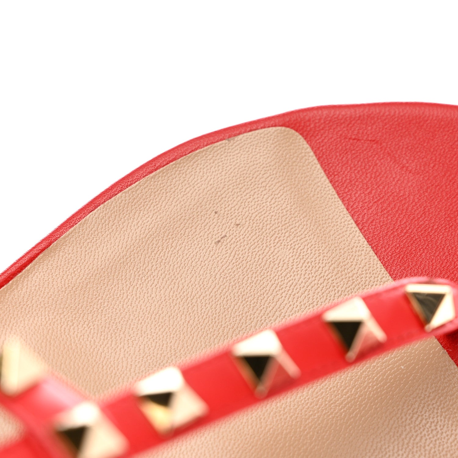 Valentino Garavani Calfskin Nappa Rockstud Ankle Wrap Flat Thong Sandals 35 Rouge Pur 11 of 12