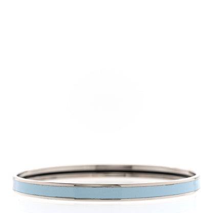 Hermes Enamel Printed Extra Narrow Uni Bracelet 65 Bleu Polaire 3 of 6