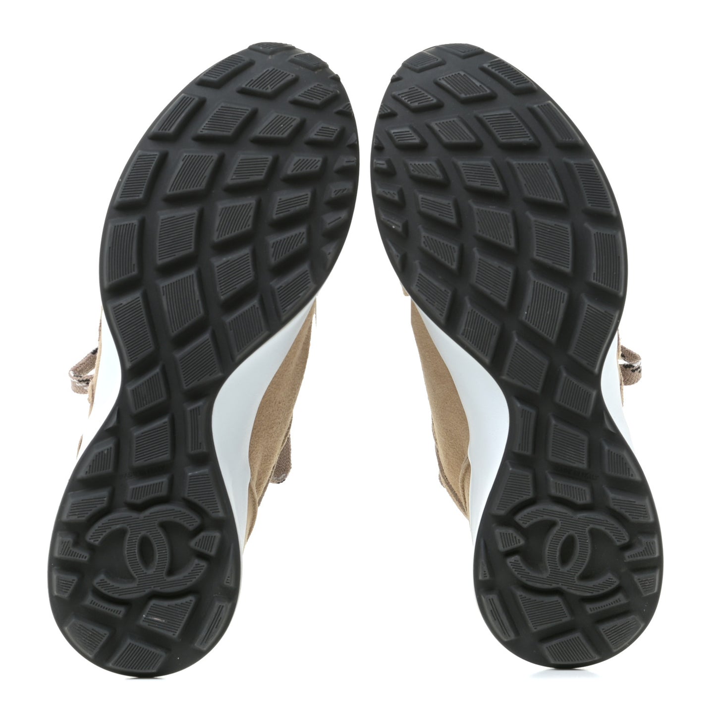 Goatskin Suede CC Sneakers 37.5 Dark Beige