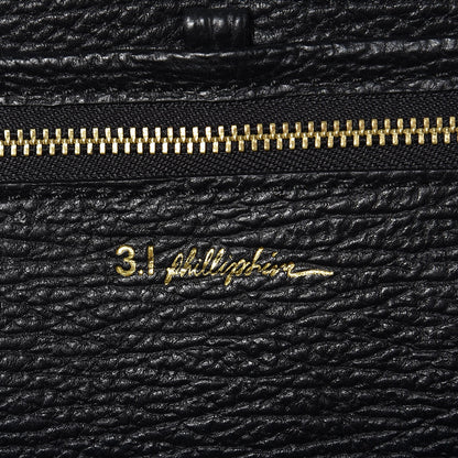 3.1 Phillip Lim 3.1 Textured Calfskin Medium Pashli Satchel Black 7 of 8