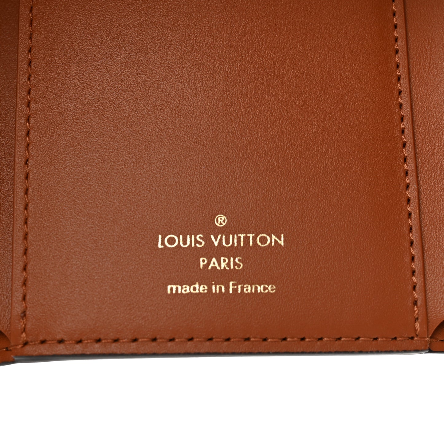 Monogram Flower Lock Compact Wallet Caramel