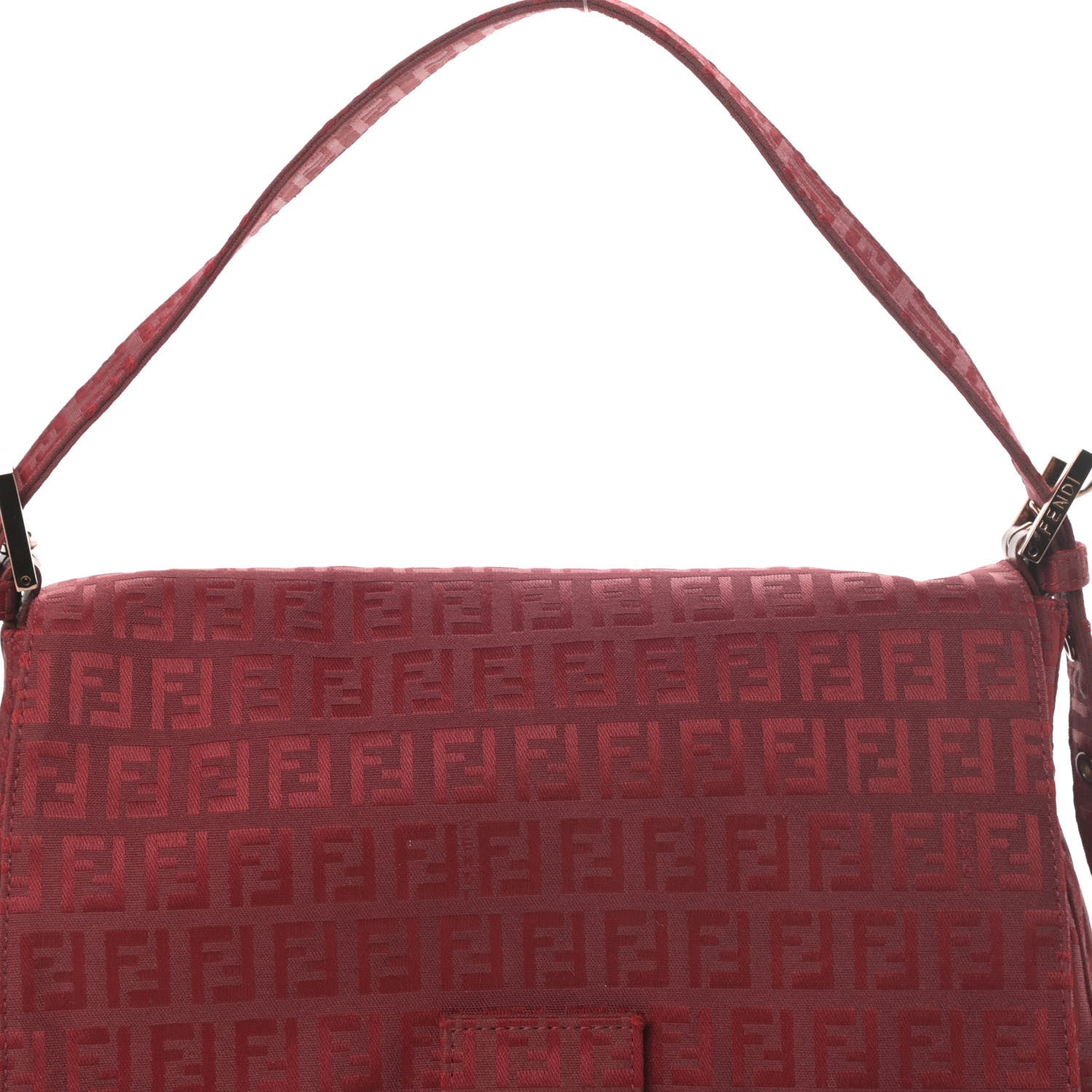Fendi Zucchino Mama Baguette Red 8 of 11