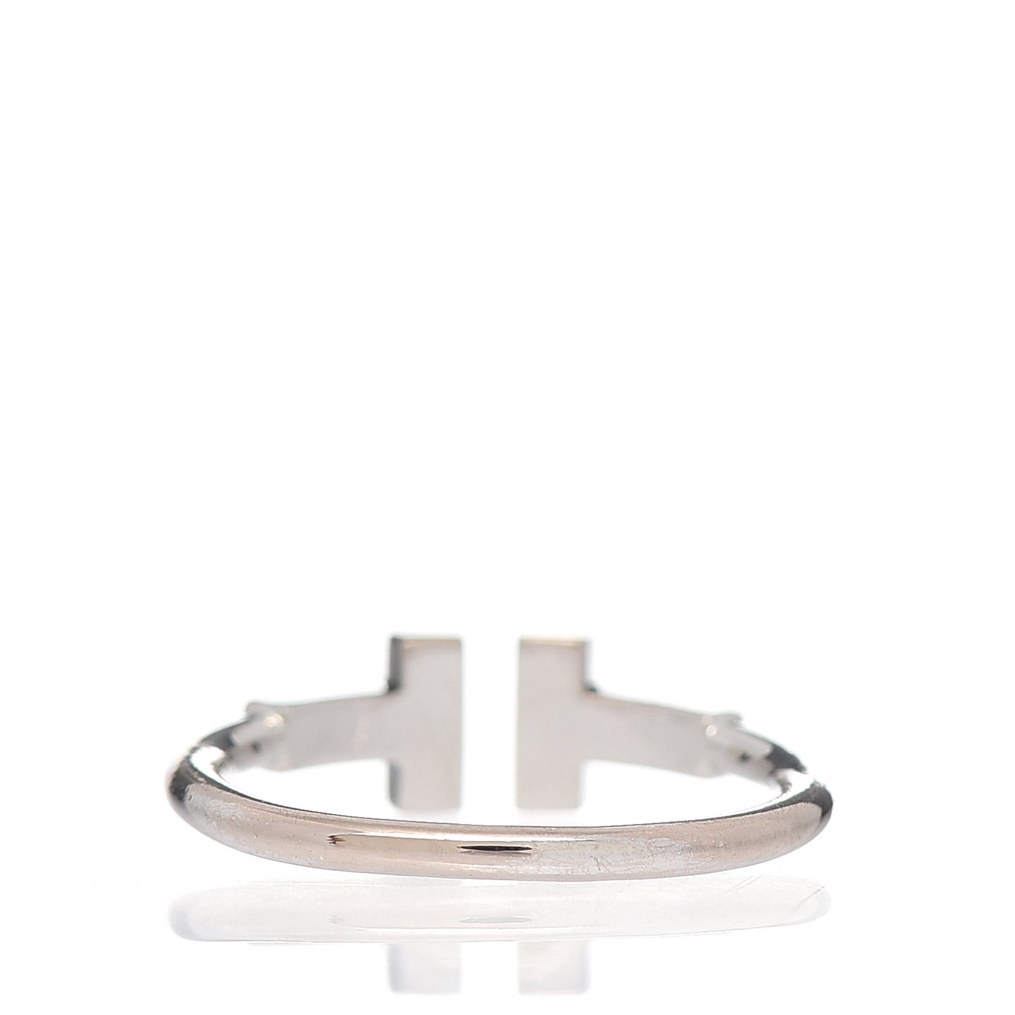18K White Gold Diamond T Wire Ring 51 5.75