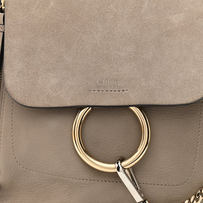 Chloe Suede Calfskin Small Faye Backpack Motty Grey 8 of 10