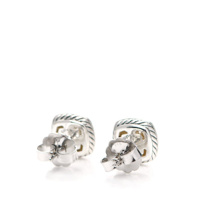 David Yurman Sterling Silver Diamond 7mm Pave Albion Earrings 3 of 4
