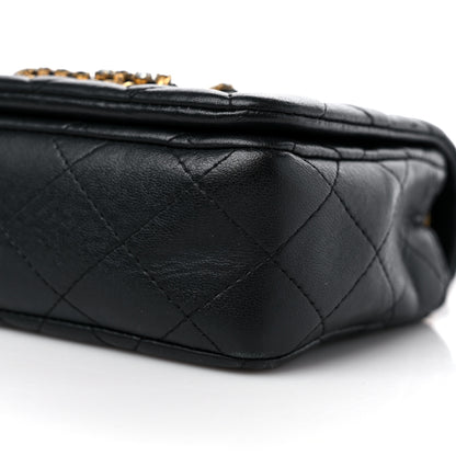 Chanel Lambskin Quilted Crystal CC Mini Flap Black 9 of 13