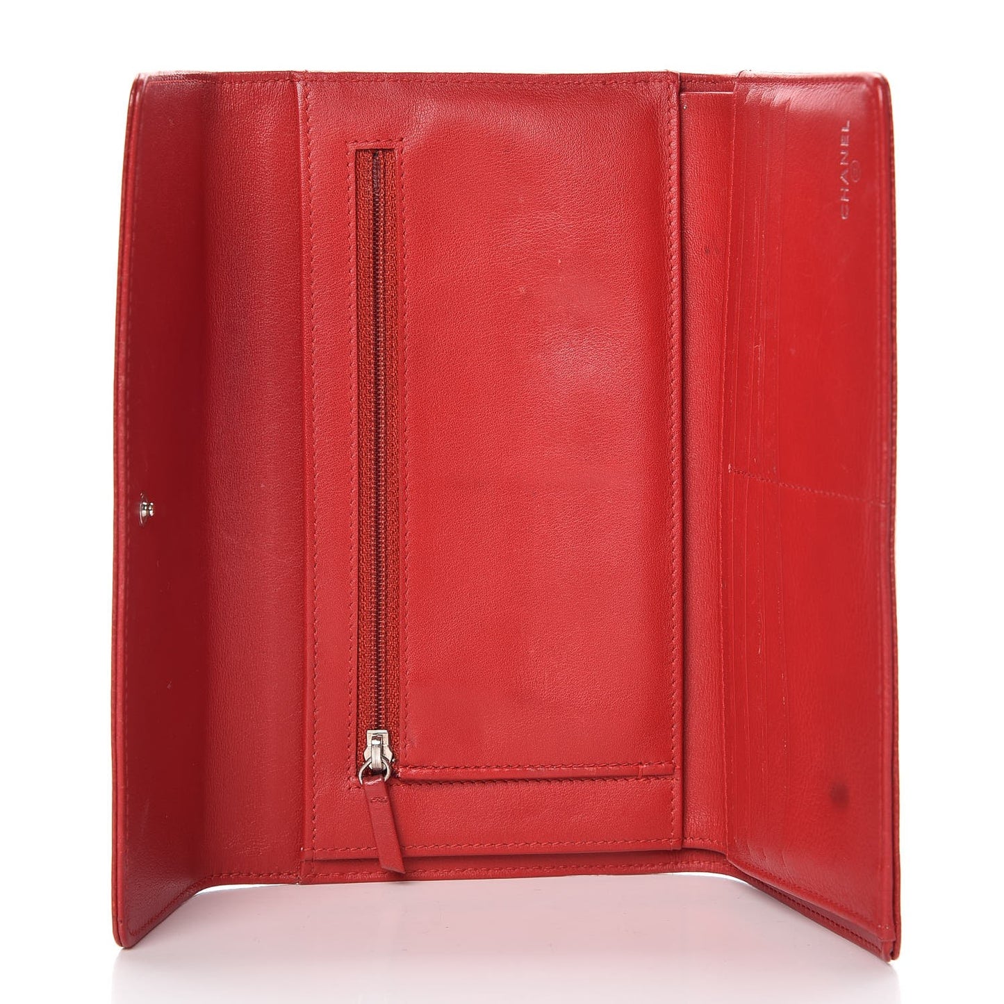 Caviar Timeless CC Large Flap Wallet Red