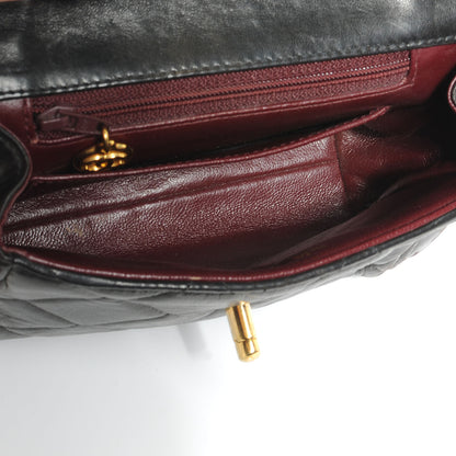 Chanel Lambskin Quilted 4 Chain Mini Flap Black 5 of 7