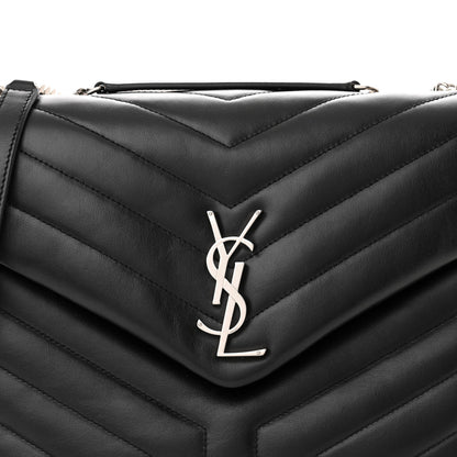 Saint Laurent Calfskin Y Quilted Monogram Medium Loulou Chain Satchel Black 8 of 10