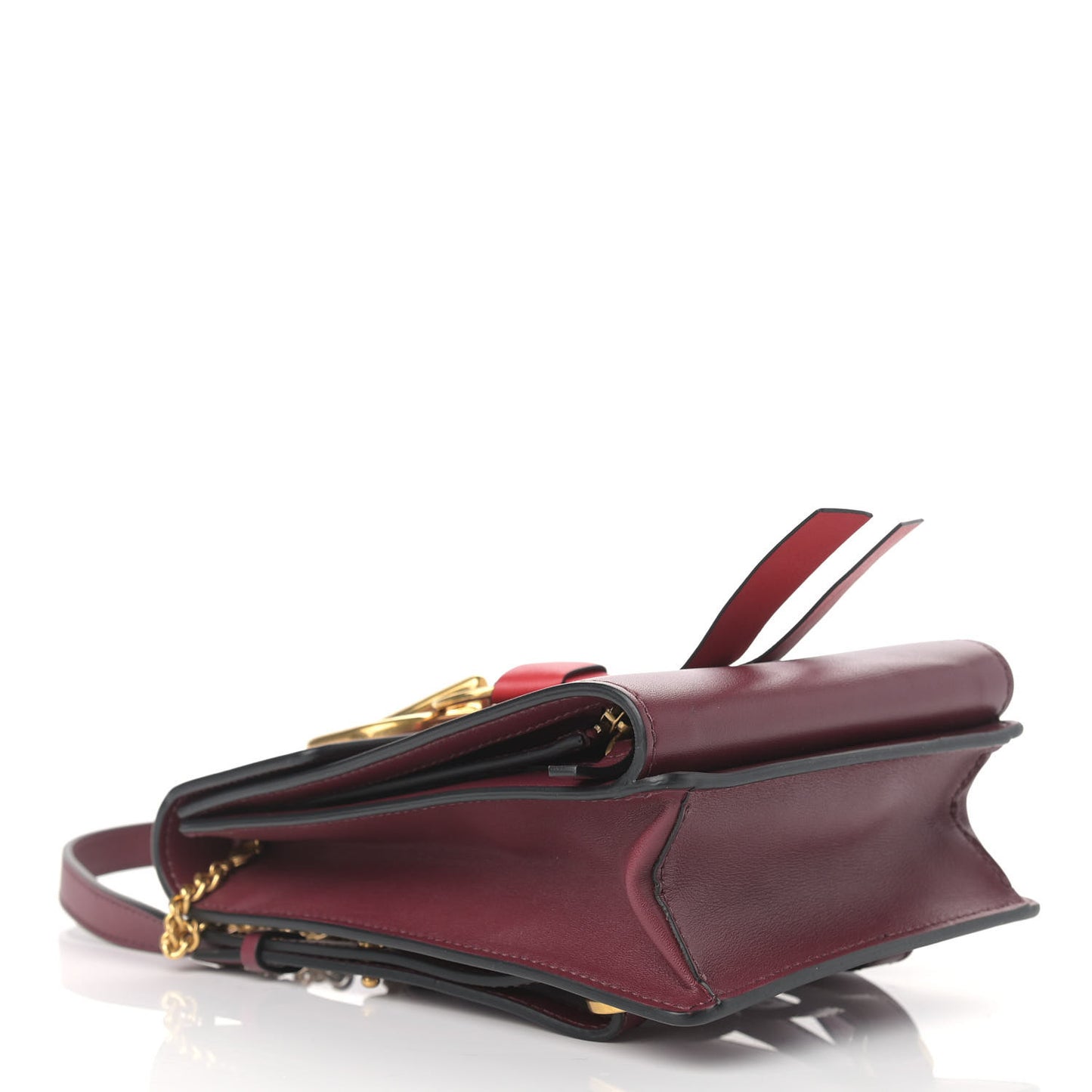 Smooth Calfskin Vring Backpack Shoulder Bag Cerise