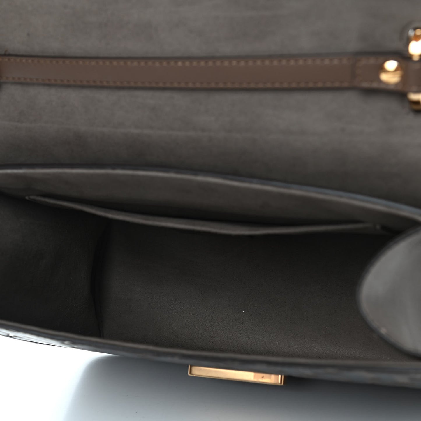 Vitello Century F is Fendi Bi-Color FF 1974 Embossed Kan I Shoulder Bag Maya Black