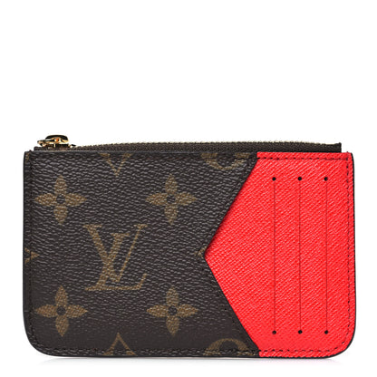 Louis Vuitton Monogram Zipped Romy Card Holder Red 1 of 7