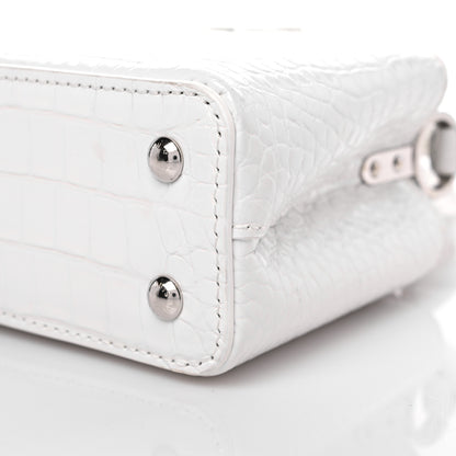 Louis Vuitton Crocodile Mini Capucines White 8 of 13