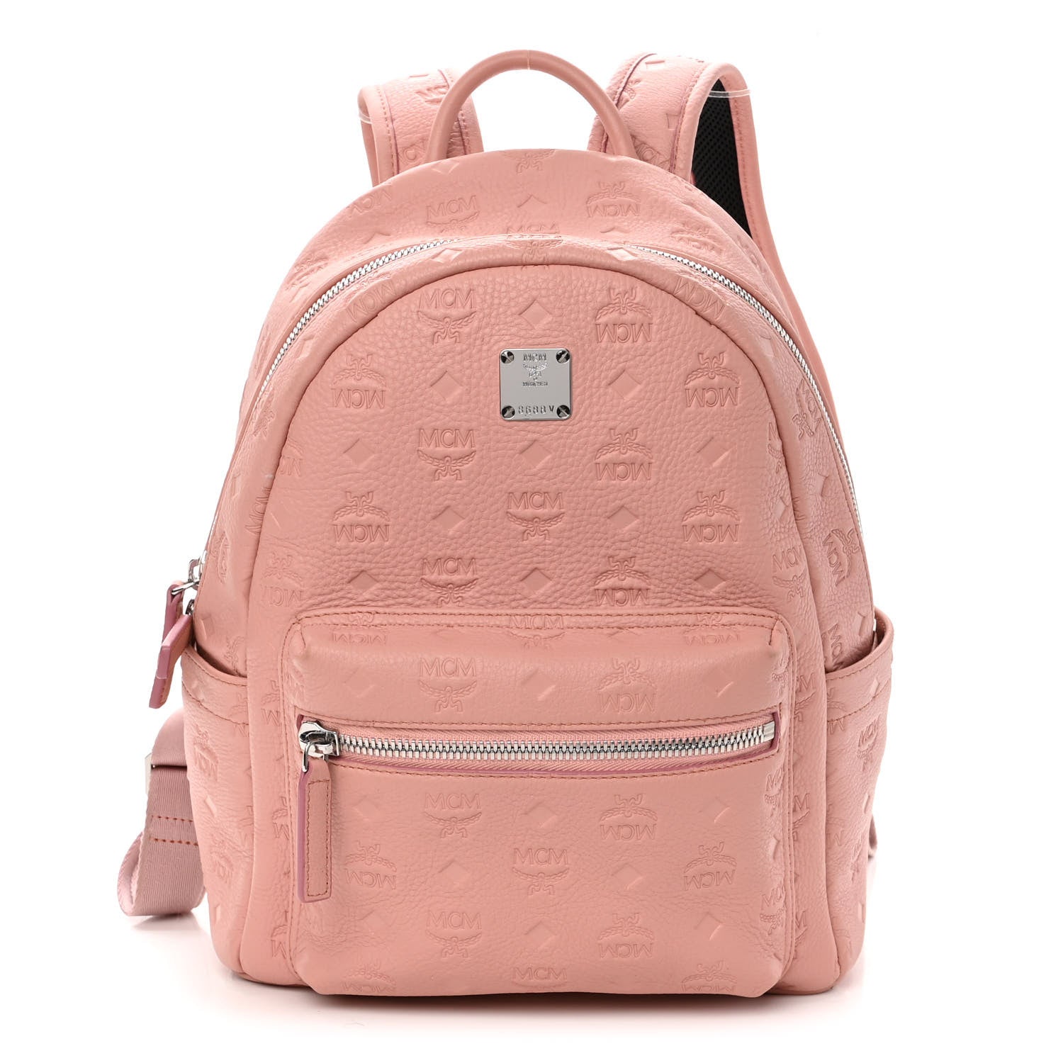 MCM Calfskin Ottomar Monogram Small Backpack Pink 1 of 10