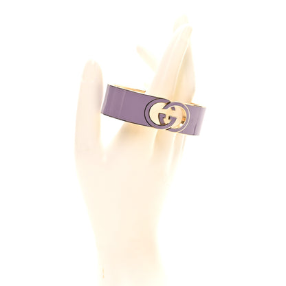 Gucci Enamel Interlocking G Cuff Bracelet Lilac 2 of 5