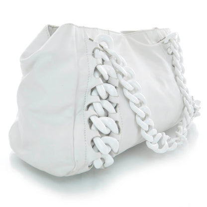 Chanel Leather Modern Chain Tote White 3 of 8