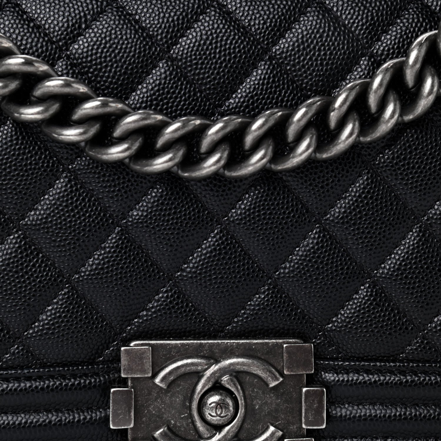 Chanel Caviar Quilted Medium Boy Flap Black 8 of 14